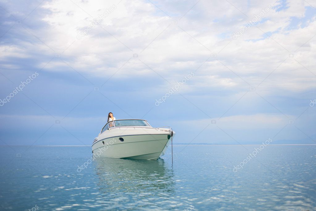 Young Woman on a yacht