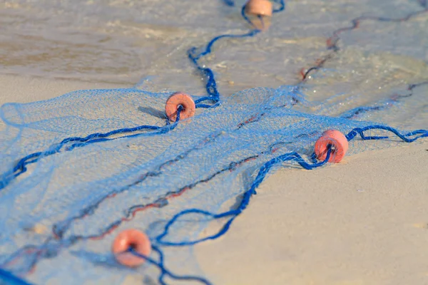 Fishing nets on the beach — Stock Photo, Image