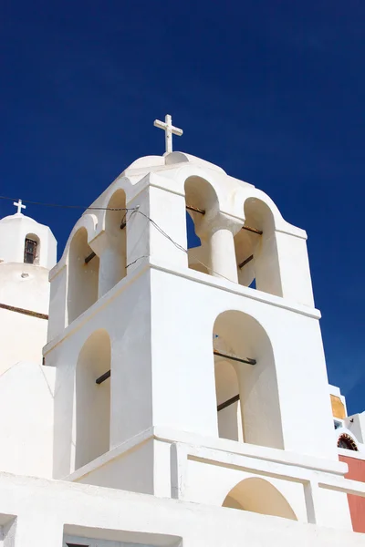 Santorini, Yunanistan Kilisesi kubbe — Stok fotoğraf