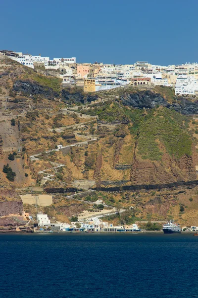 Visão geral sobre Fira em Santorini — Fotografia de Stock