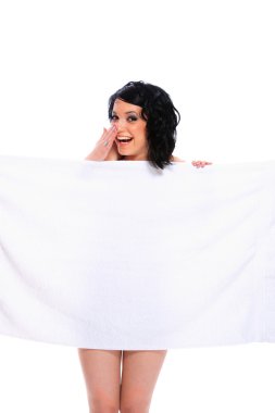 havlu altında kadın