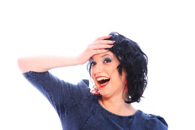 Genç güzel kadın.