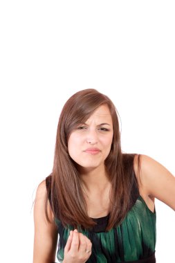 Güzel, gülümseyen kadın