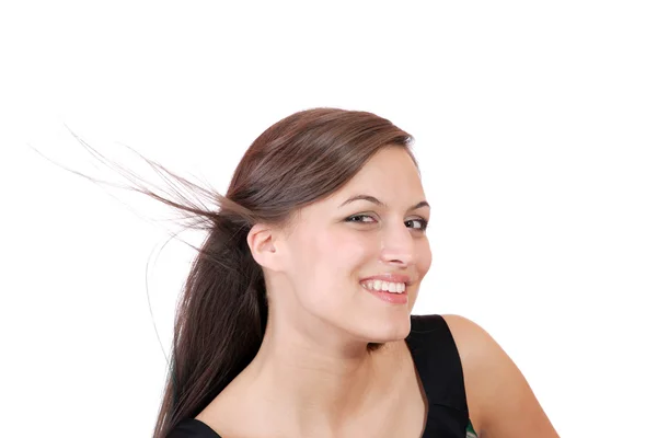 Closeup portrait of a happy young woman — Stock Photo, Image