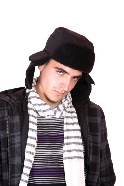 Rus şapkalı adam