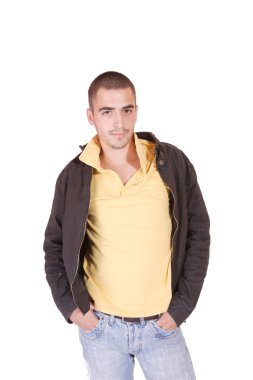 mutlu genç casual adam portresi
