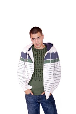 mutlu genç casual adam portresi