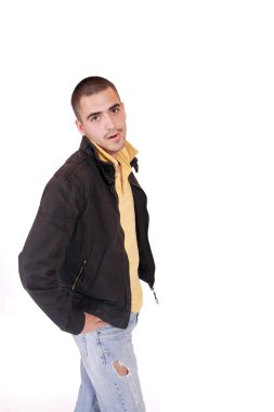 mutlu genç casual adam portresi