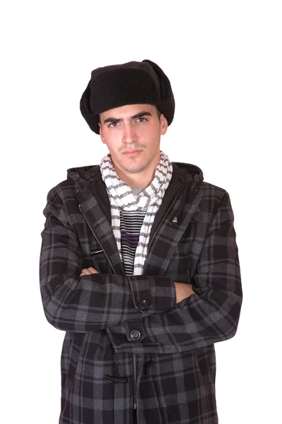 Uomo con un cappello russo — Foto Stock