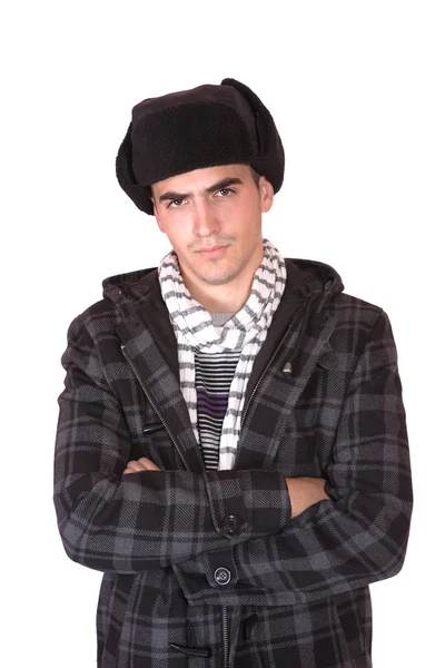 Man met een Russische hoed — Stockfoto