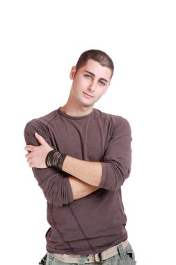 mutlu genç casual adam portresi