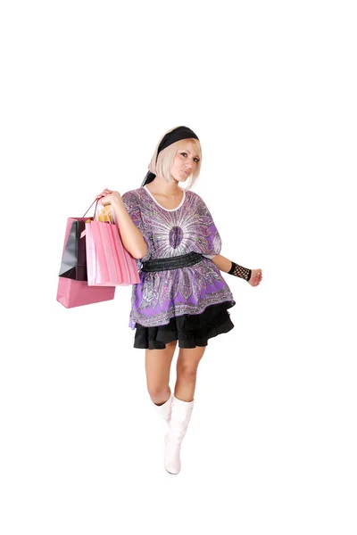 Szexi bevásárló lány — Stock Fotó