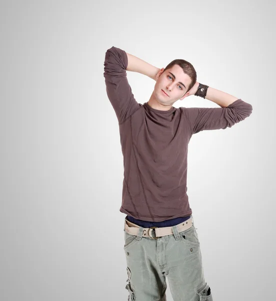 Happy young casual man — Stock Photo, Image