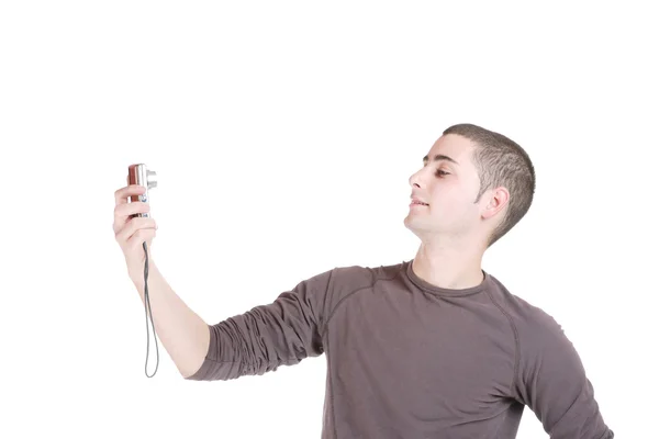 Retrato de hombre casual joven feliz — Foto de Stock