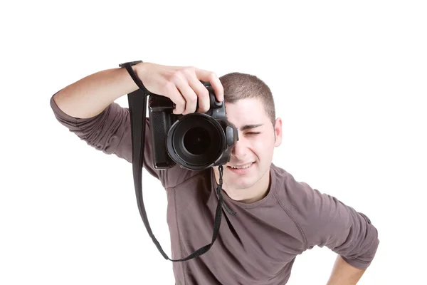 Happy young casual man portrait Royalty Free Stock Photos