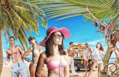 Grup genç tatil günleri