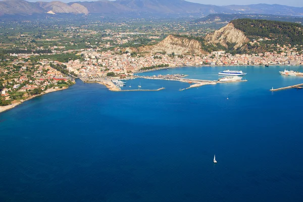 The island of Zakynthos Greece from the air — Stock Photo, Image