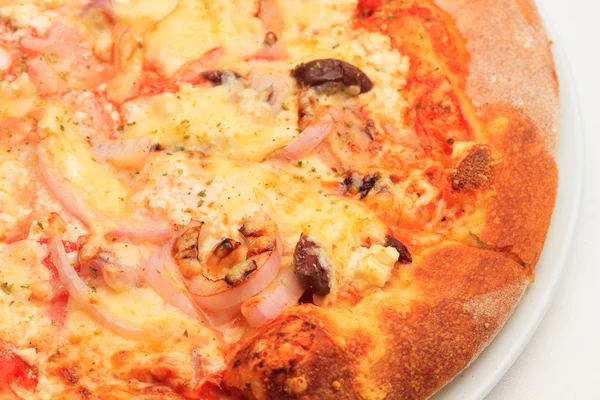新鲜比萨餐厅φρέσκια πίτσα στο εστιατόριο — 图库照片