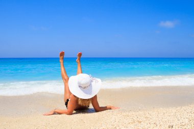 kadın plaj tatil yaz