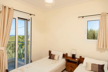 Yatak odasında özel bir Villa