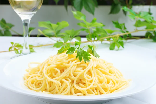 Gustosa pasta italiana al ristorante — Foto Stock