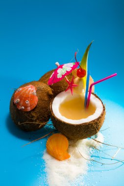 taze hindistan cevizi kokteyl