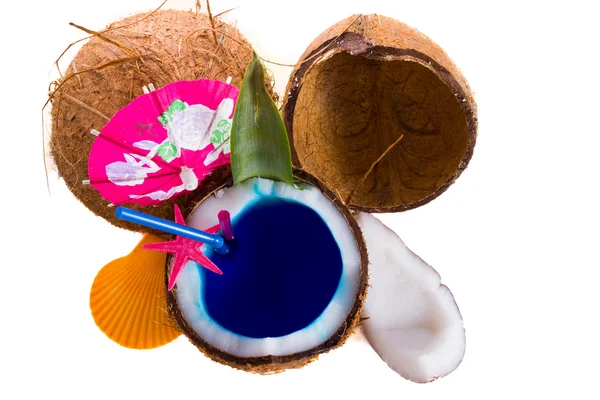 Fresh coconut cocktail — Stock Photo, Image