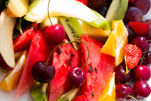 Fruitsalade close-up — Stockfoto