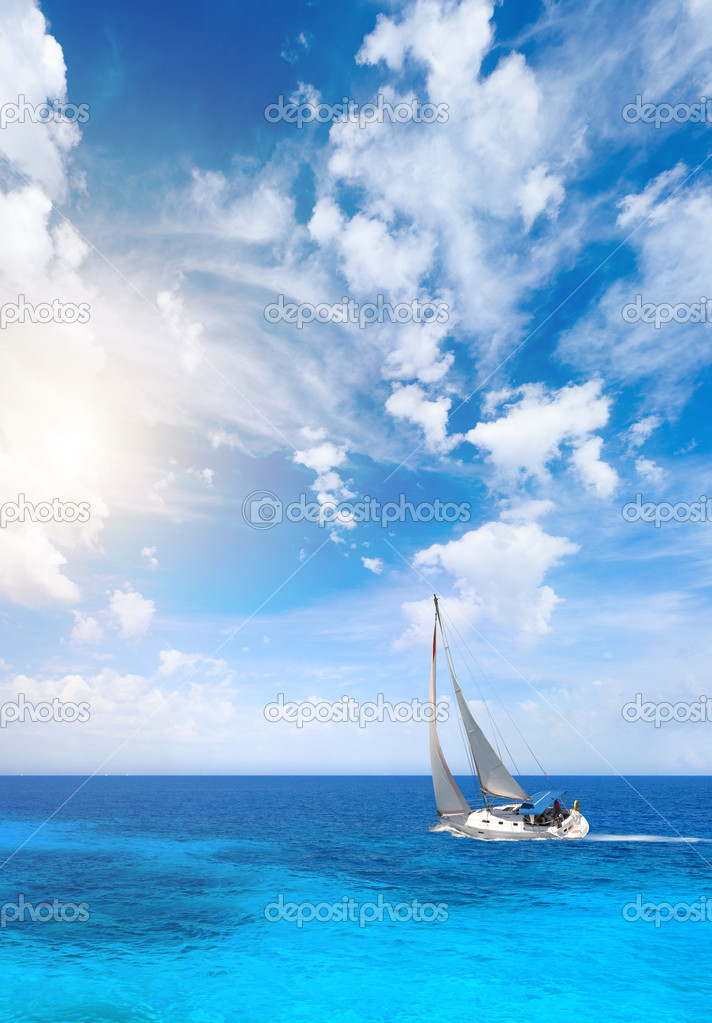 Sailing in Greece around Lefkas island