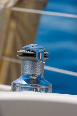 Yelkenli vinç ve ip yat detay