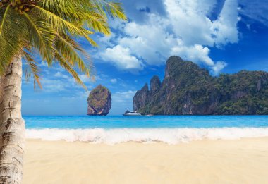 phi phi Adası'nın tropikal plaj