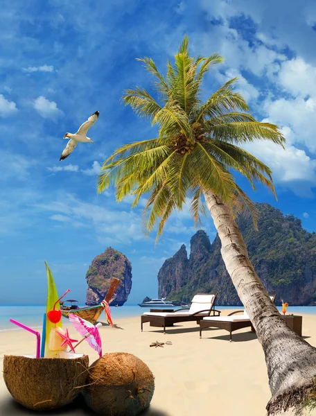 Tropisk strand på phi phi island — Stockfoto