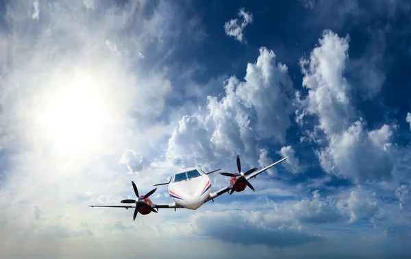 Private airplane inflight — Stock Photo, Image