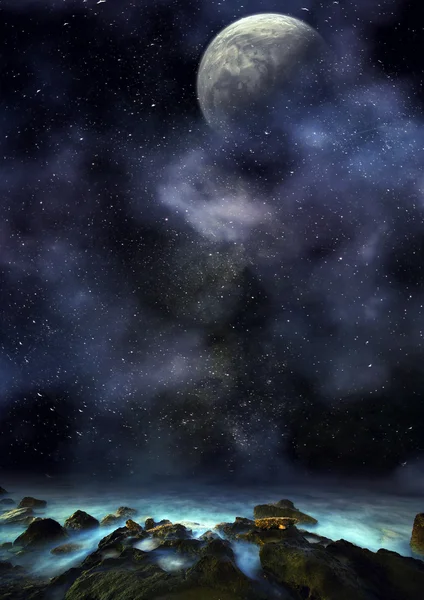 놀라운 판타지 planetscape — 스톡 사진