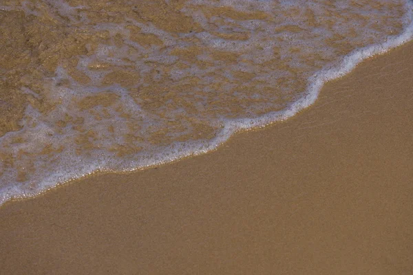 Soft wave on the sandy beach — Stock Photo, Image