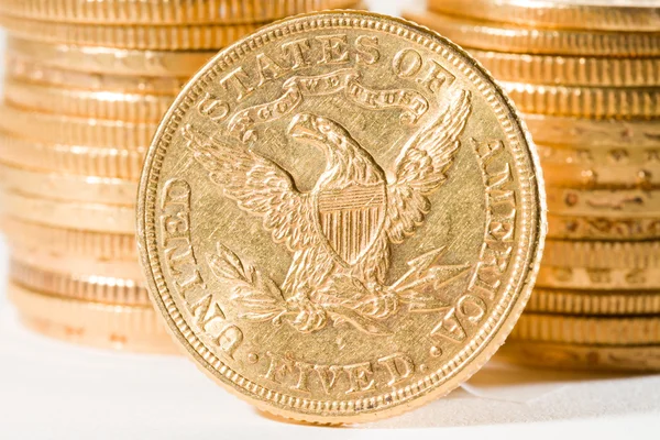 5 ドルのゴールド コイン — ストック写真