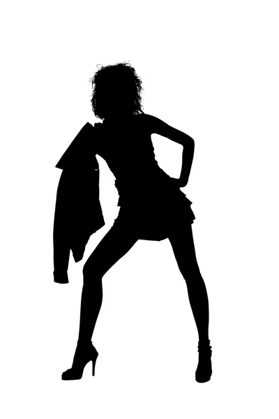 Silhouette d'une femme — Photo