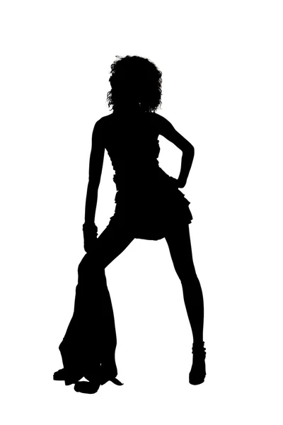 Silhouette d'une femme — Photo