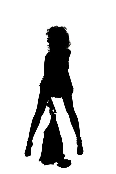 Silhouette d'une femme — Photo