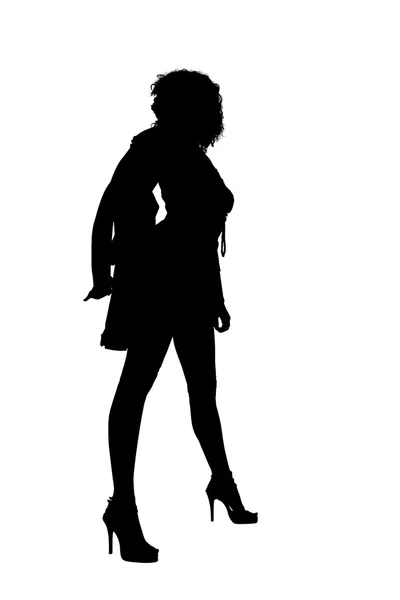 Silhouette d'une femme — Photo