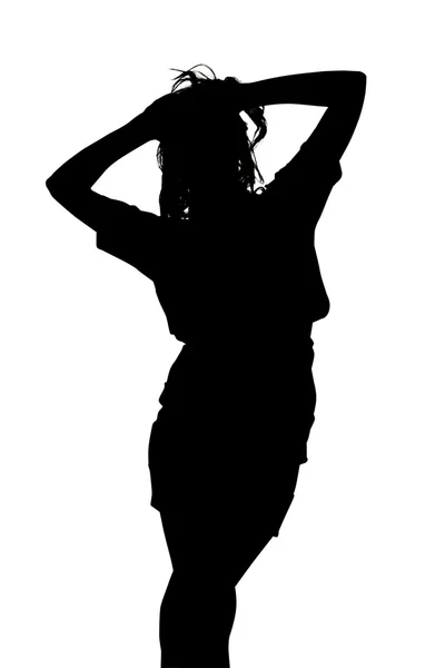 Silhouette einer Frau — Stockfoto