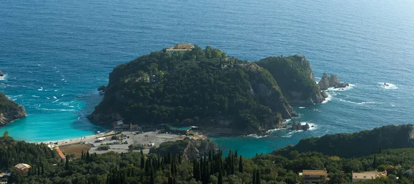 Палеокастрица на острове Корфу — стоковое фото