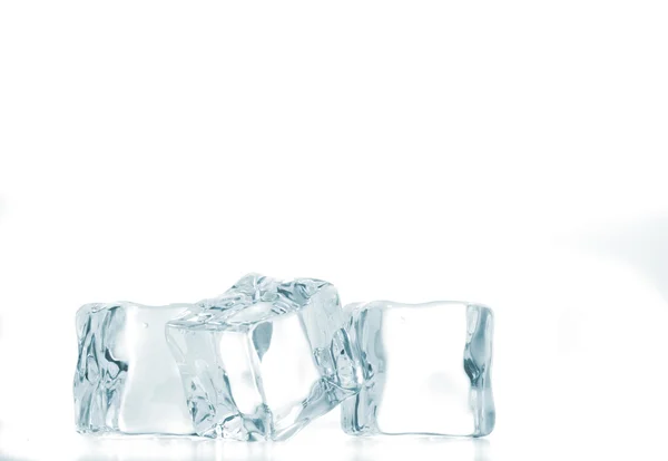 Ice cubes on white background — Stock Photo, Image