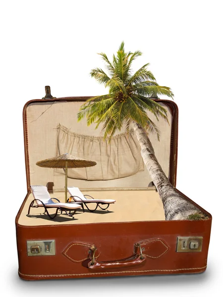Package beach vacation — Stock Photo, Image