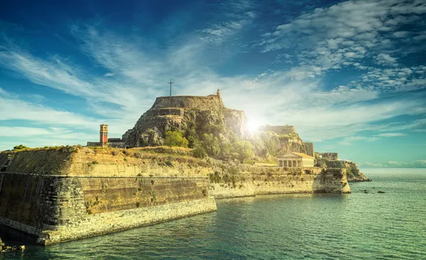 Hellenic temple at Corfu island — Stock Photo, Image