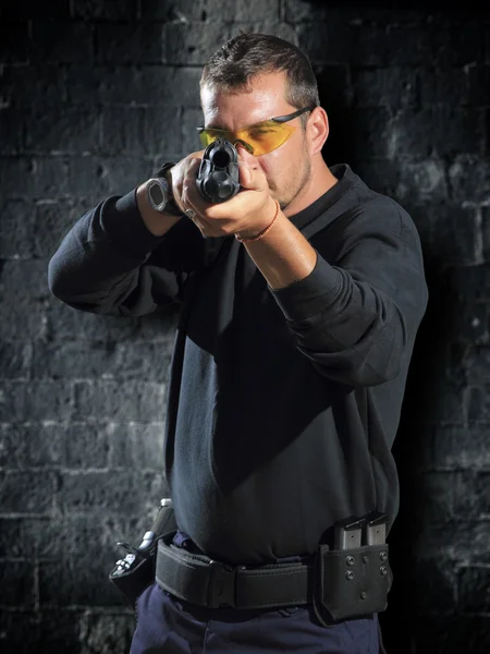 Shooting with the big guns — Stock Photo, Image