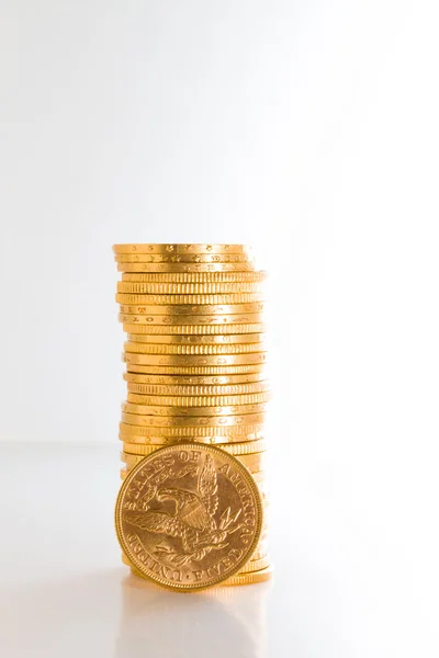 Tesoro monedas de oro — Foto de Stock