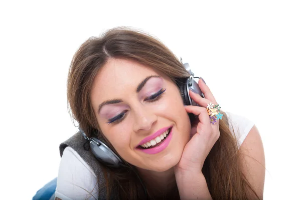 Girl Listening to Music — Stock Photo, Image