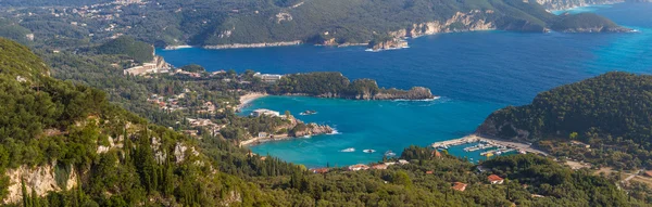 Paleokastritsa on the Greek island of Corfu — Stock Photo, Image