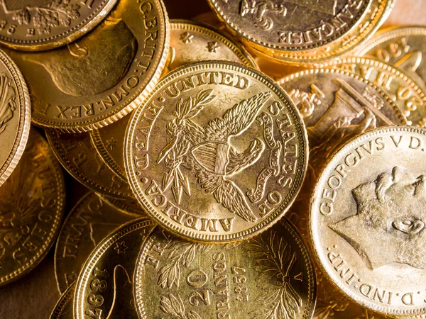Lots of gold coins — Stock Photo, Image